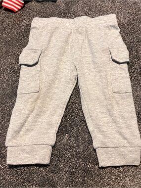 Baby Essentials Light Gray Cargo Jogger Pants